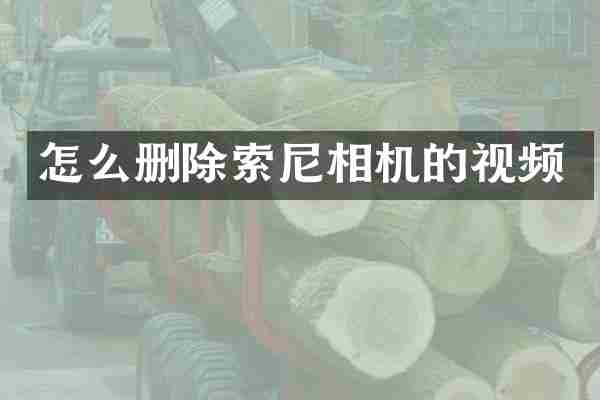 怎么删除索尼相机的视频