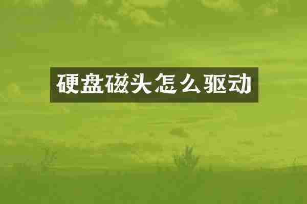 硬盘磁头怎么驱动