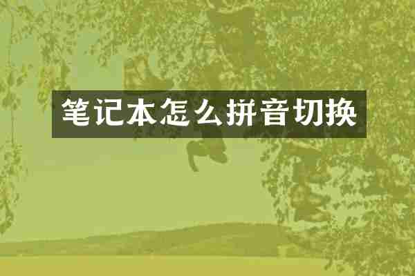 笔记本怎么拼音切换