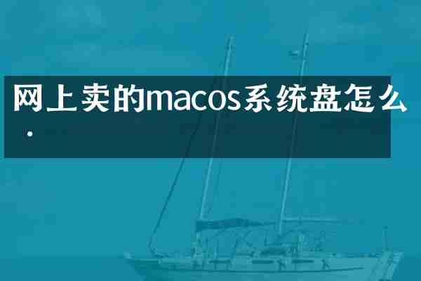 网上卖的macos系统盘怎么样