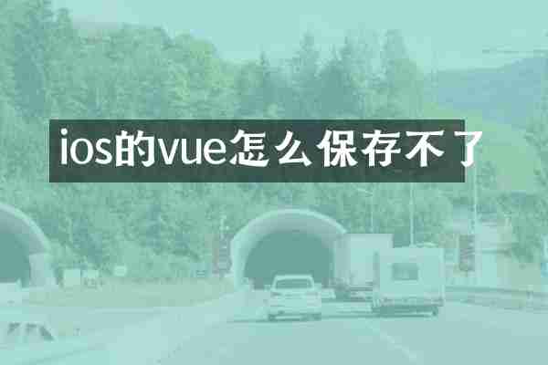 ios的vue怎么保存不了