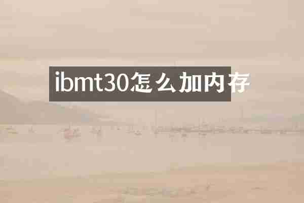 ibmt30怎么加内存