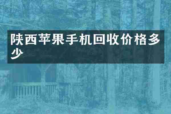 陕西苹果手机回收价格多少
