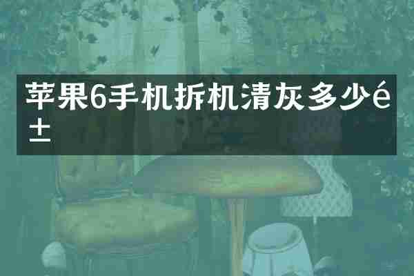 苹果6手机拆机清灰多少钱