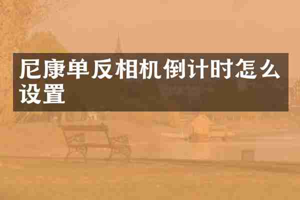 尼康单反相机倒计时怎么设置