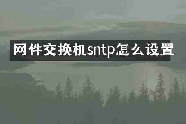 网件交换机sntp怎么设置