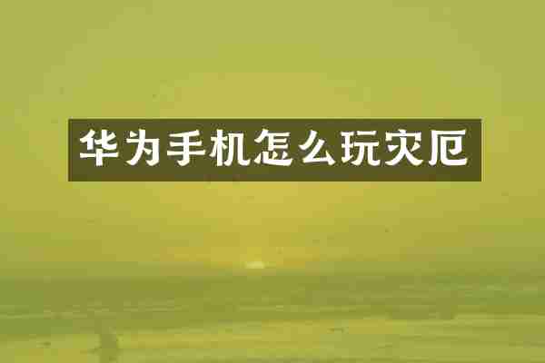 华为手机怎么玩灾厄