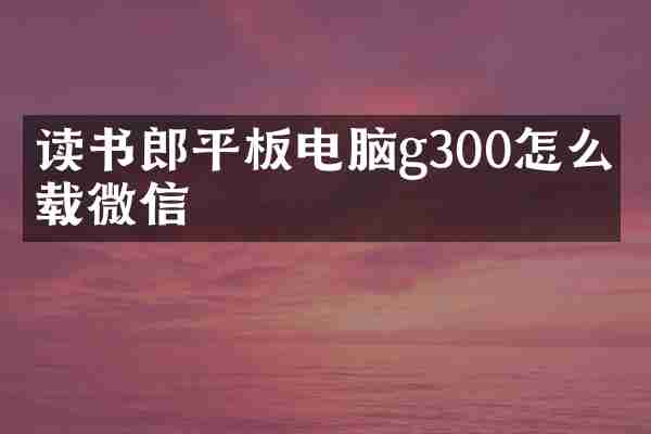 读书郎平板电脑g300怎么下载微信