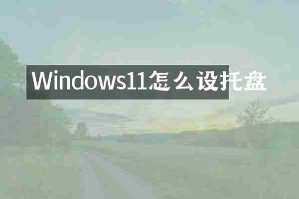 Windows11怎么设托盘
