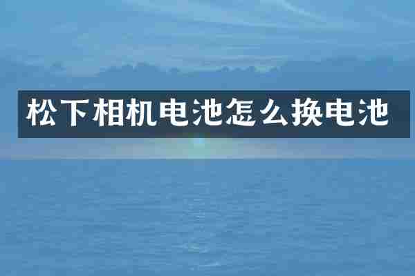 相机电池怎么换电池