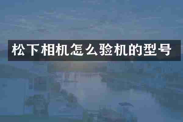 相机怎么验机的型号