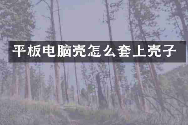 平板电脑壳怎么套上壳子