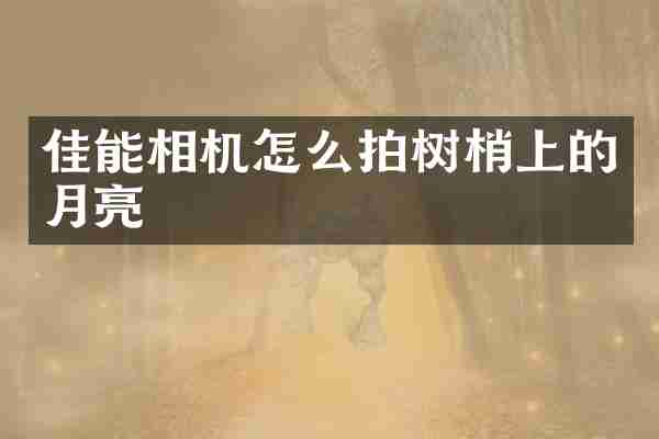 佳能相机怎么拍树梢上的月亮