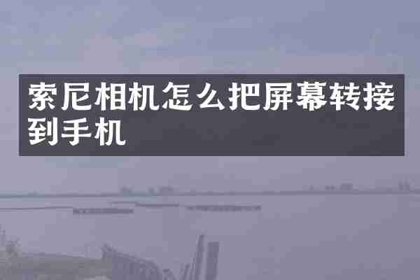 相机怎么把屏幕转接到手机