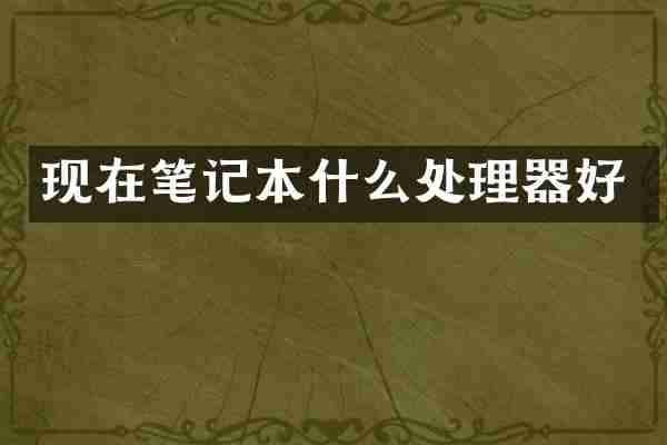 现在笔记本什么处理器好