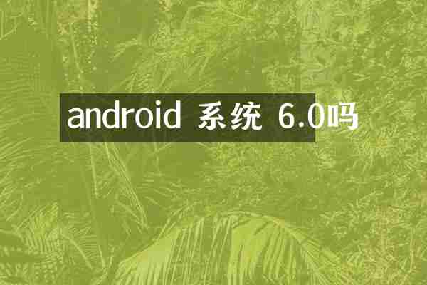 android 系统 6.0吗