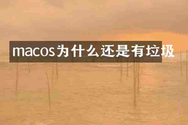 macos为什么还是有垃圾