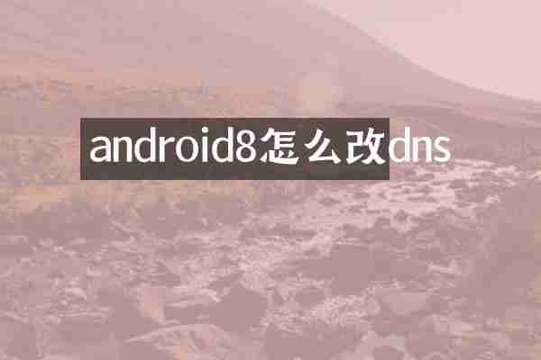 android8怎么改dns