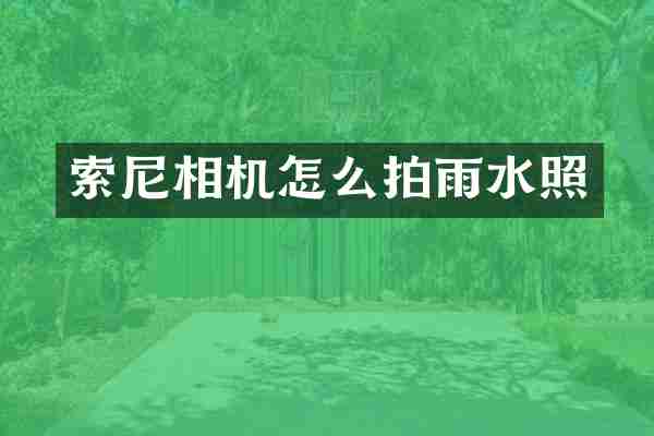 相机怎么拍雨水照