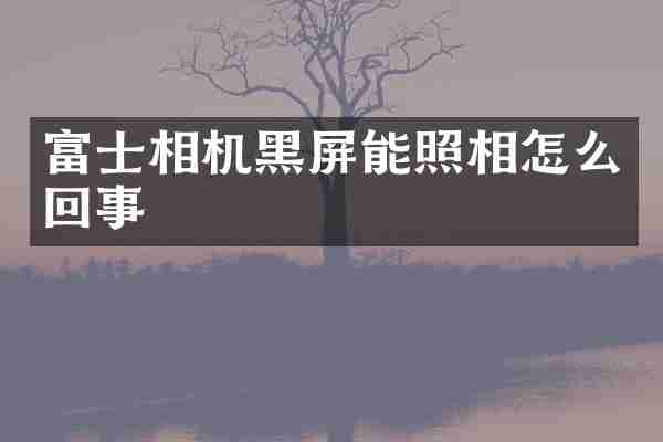 富士相机黑屏能照相怎么回事