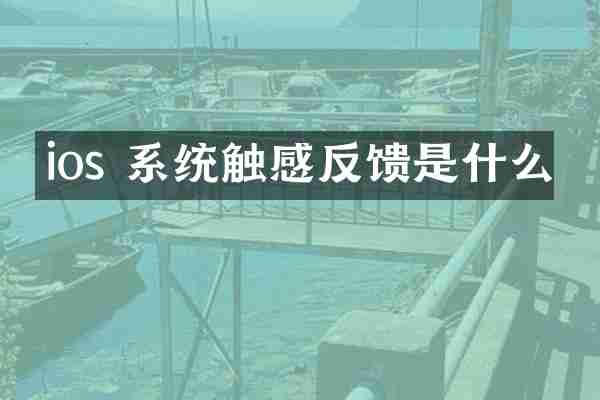 ios 系统触感反馈是什么
