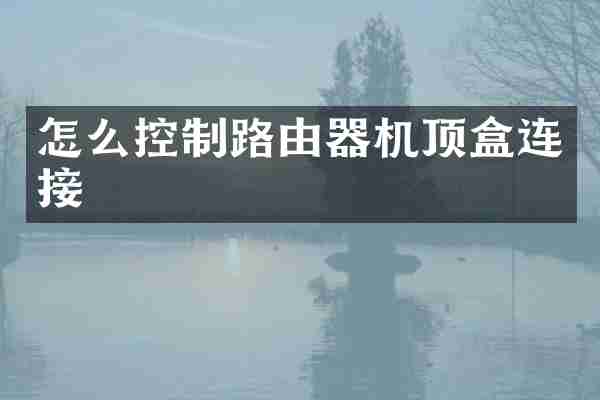 怎么控制路由器机顶盒连接