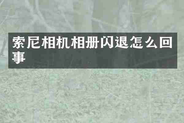 相机相册闪退怎么回事