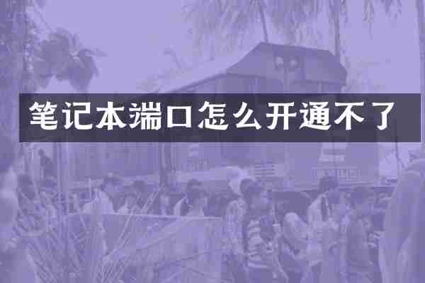 笔记本端口怎么开通不了