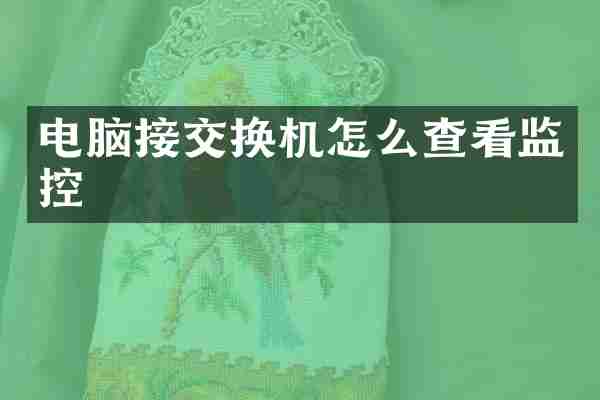 电脑接交换机怎么查看监控