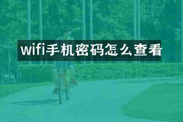 wifi手机密码怎么查看