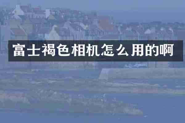 富士褐色相机怎么用的啊
