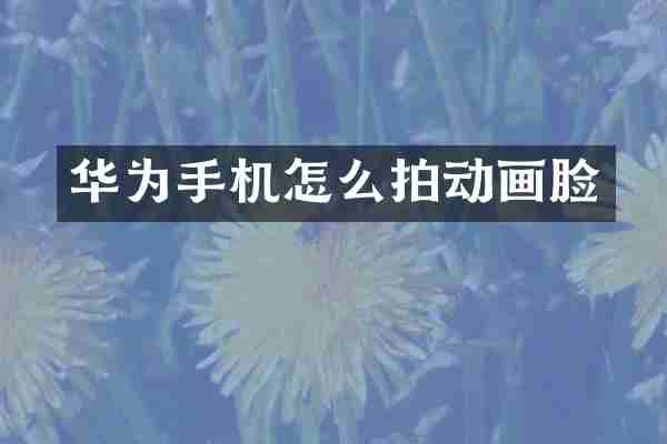 华为手机怎么拍动画脸