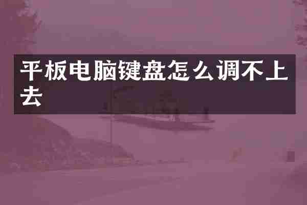 平板电脑键盘怎么调不上去