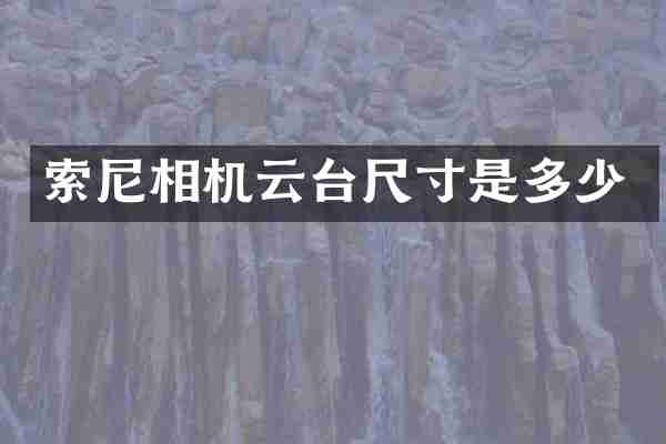 相机云台尺寸是多少