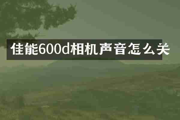 佳能600d相机声音怎么关