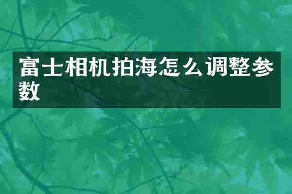 富士相机拍海怎么调整参数