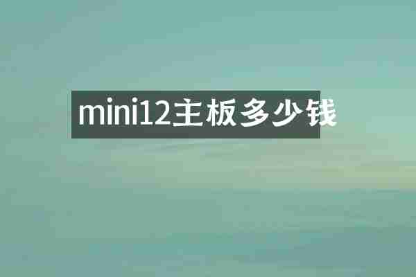 mini12主板多少钱