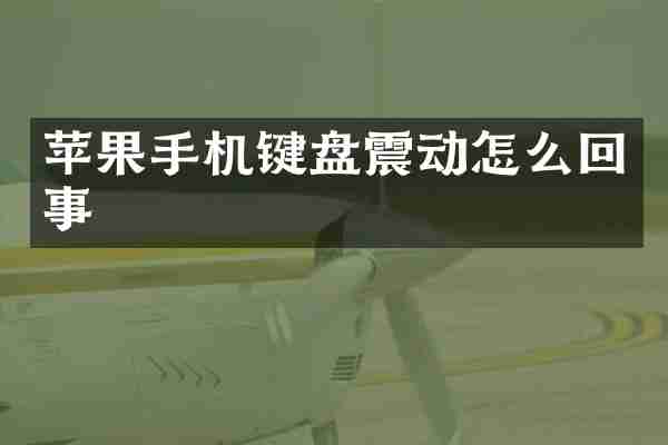 苹果手机键盘震动怎么回事