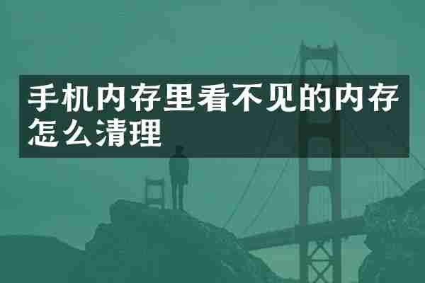 手机内存里看不见的内存怎么清理