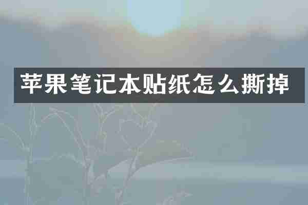 苹果笔记本贴纸怎么撕掉