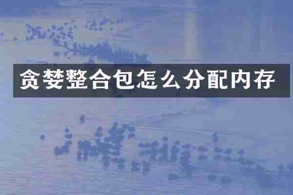 贪婪整合包怎么分配内存