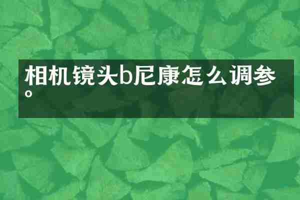 相机镜头b尼康怎么调参数