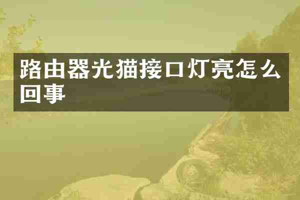 路由器光猫接口灯亮怎么回事