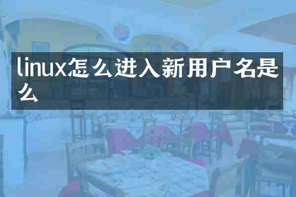 linux怎么进入新用户名是什么