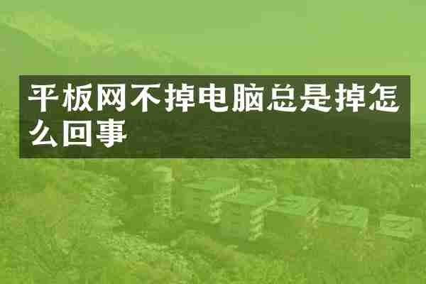 平板网不掉电脑总是掉怎么回事