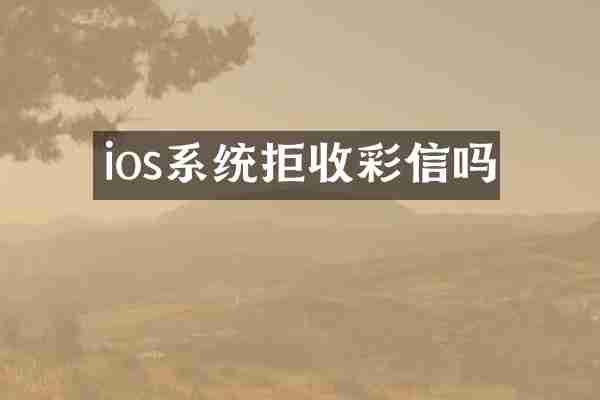 ios系统拒收彩信吗