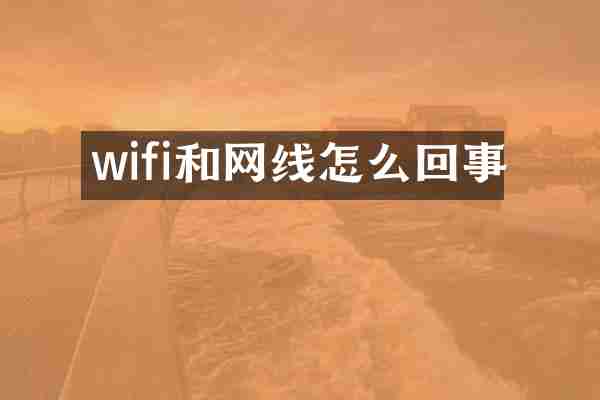 wifi和网线怎么回事