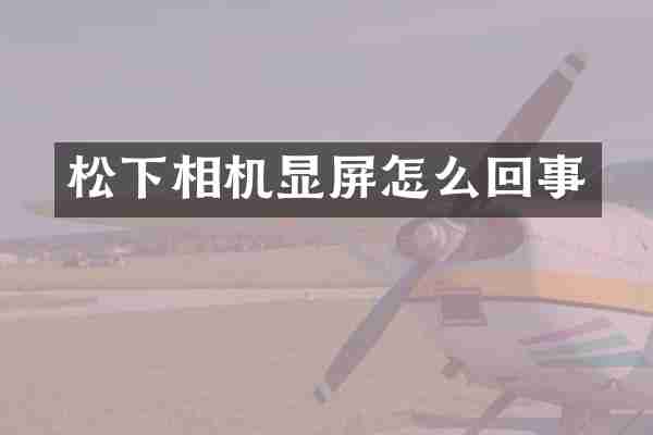 相机显屏怎么回事