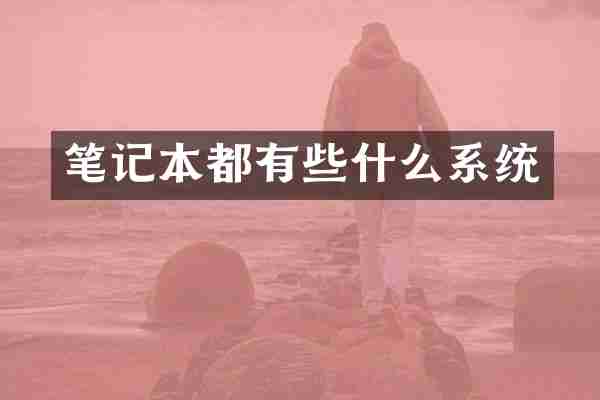 笔记本都有些什么系统