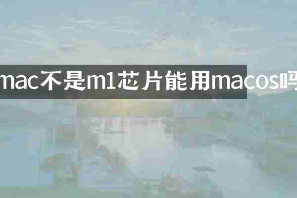 mac不是m1芯片能用macos吗